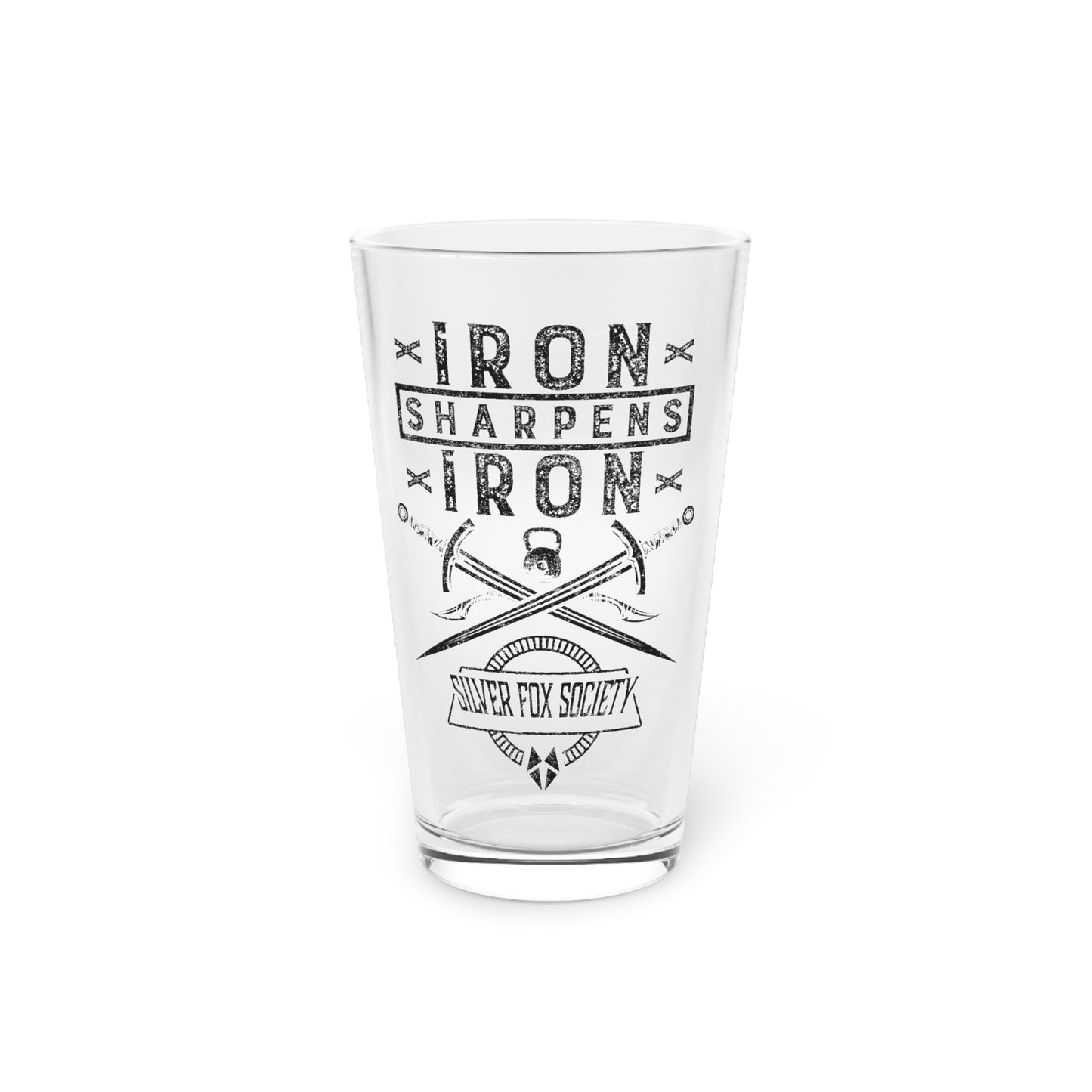 Iron Sharpens Iron Pint Glass, 16oz