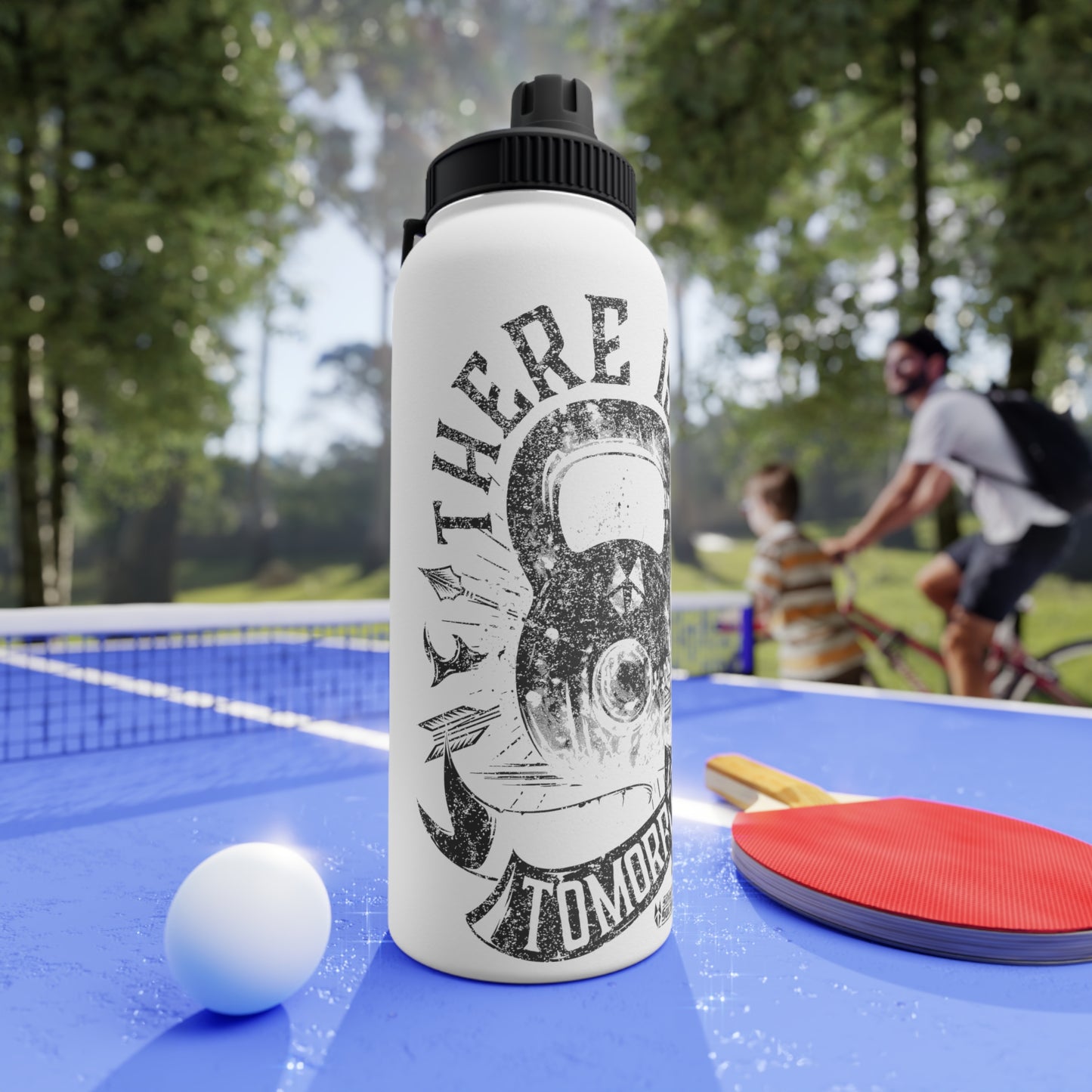 There Is No Tomorrow Stainless Steel Water Bottle, Sports Lid
