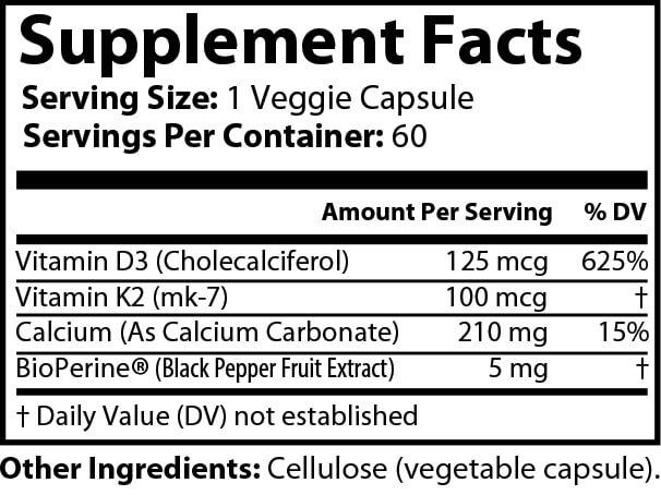 K2 D3 Supplement | Vitamin K2 and D3 Supplement | Silver Fox Society
